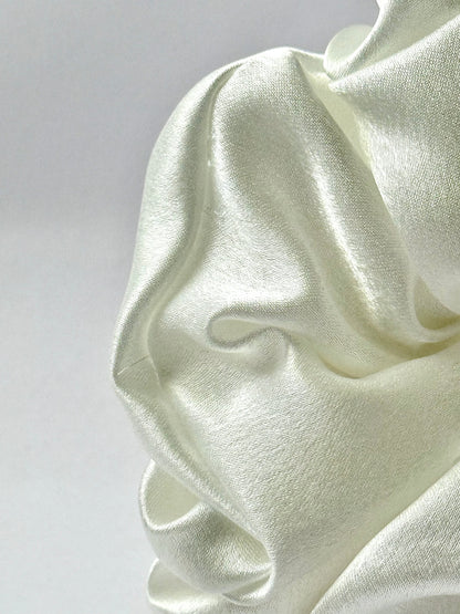 Satin Scrunchies Set – Black & Off-White | Multi-Color Hair Ties